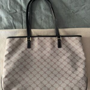 Ralph Lauren Beige and Brown Patterned Tote